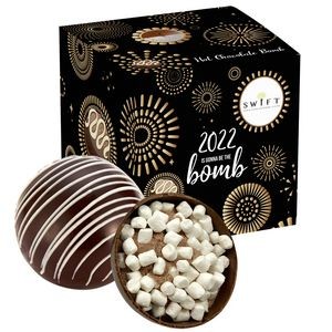 New Years Hot Chocolate Bomb Gift Box - Original Flavor - Classic Dark
