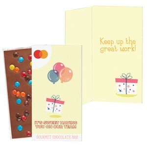 3.5 oz Belgian Chocolate Greeting Card Box (It's Sweet Having You On Our Team) - M&M's®
