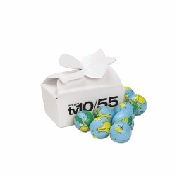 Small Bow Gift Boxes - Chocolate Earth Balls (8 pieces)