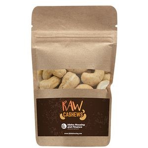 Resealable Kraft Pouch w/ Raw Cashews
