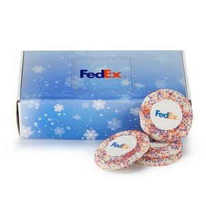 Custom Sugar Cookie w/ Corporate Color Sprinkles in Mailer Box (12)