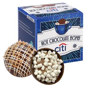 Hot Chocolate Bomb Gift Box - Deluxe Flavor - Dark Chocolate Crystal