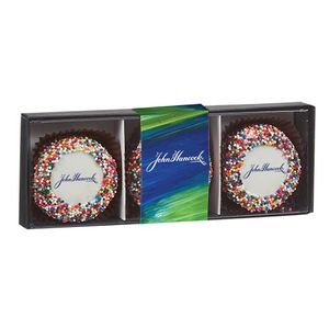 Belgian Chocolate Custom Oreo Gift Box - Rainbow Nonpareil Sprinkles