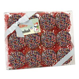Elegant Chocolate Covered Oreo® Gift Box - Rainbow Sprinkles (12 pack)