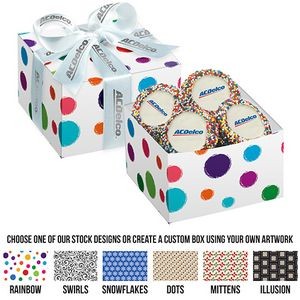 Gala Gift Box w/ 5 Chocolate Covered Custom Oreo® Cookies w/ Rainbow Nonpareils (Large)