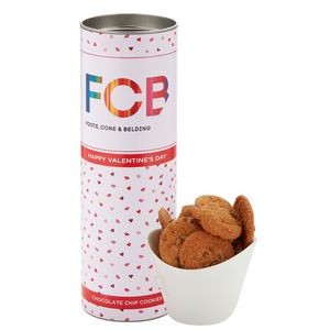 8" Valentine's Day Snack Tubes - Mini Chocolate Chip Cookies