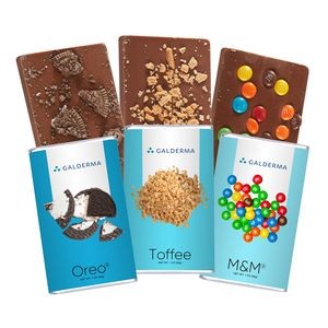 1 Oz. Chocolate Bar Sets - Set of 3 w/ Assorted Toppings