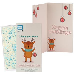 3.5 Oz. Belgian Chocolate Greeting Card Box (You Are So Deer To Me) - Winter Wonderland Bar
