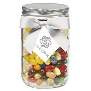 12 Oz. Glass Mason Jar w/ Jelly Belly® Jelly Beans