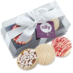 Hot Chocolate Bomb Gift Box - Deluxe Flavor - 2 Pack - White Choc Crystal, White Choc Peppermint