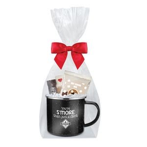 Promo Revolution - 16 Oz. Specked Camping Mug Deluxe Gift Set w/Valentine's Day Cocoa & S'mores