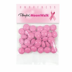 Breast Cancer Awareness Hopeful Header Bags w/ Pink Chocolate Buttons