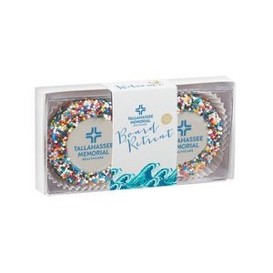 Belgian Chocolate Custom Oreo Gift Box - Rainbow Nonpareil Sprinkles