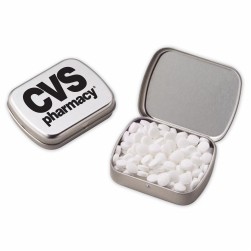 Small Hinged Tin - Sugar Free Printed Peppermints