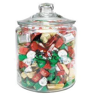 Half Gallon Glass Jar - Hershey's® Holiday Mix