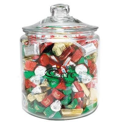 Half Gallon Glass Jar - Hershey's® Holiday Mix