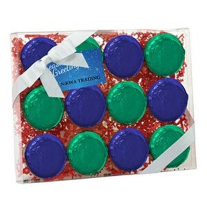 Elegant Chocolate Covered Oreo® Gift Box - Foil Wrappers (12 pack)