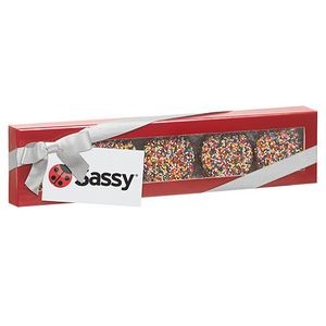 Luxury Chocolate Covered Oreo® Gift Box - Rainbow Nonpareil Sprinkles (5 pack)