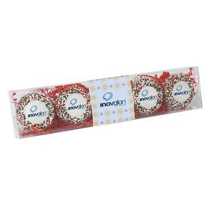 Chocolate Covered Printed Oreo® Gift Box - Holiday Sprinkles/Printed Cookies (5 pack)