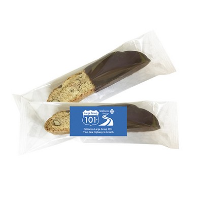 Individually Wrapped Biscotti - Chocolate Dipped Vanilla Almond
