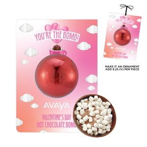 Valentine's Day Hot Chocolate Bomb Billboard Card - Milk Chocolate