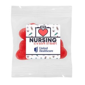 Nurse's Week Snack Bag - Sugar Dusted Jelly Hearts (1 Oz..)