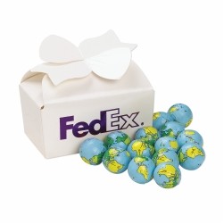 Large Bow Gift Boxes - Chocolate Earth Balls (14 pieces)