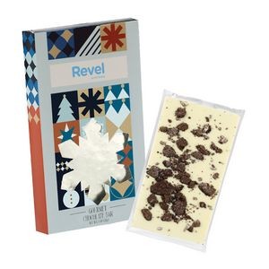1 Oz. Belgian Chocolate in Snowflake Window Box - Milk & Cookies Bar