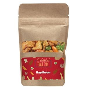 Resealable Kraft Pouch w/ Oriental Nut Mix