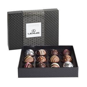 La Lumiere Collection - 12 piece Belgian Chocolate Signature Truffle Box with Sleeve