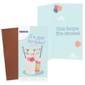 3.5 oz Belgian Chocolate Greeting Card Box (It's Your Birthday!) - Plain