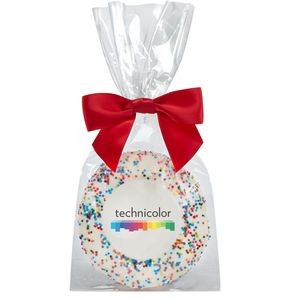 Custom Sugar Cookie w/ Rainbow Sprinkles in Gift Bag