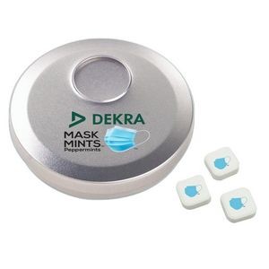 Mask Mints Spin Tin - Custom Imprinted Sugar Free Peppermints