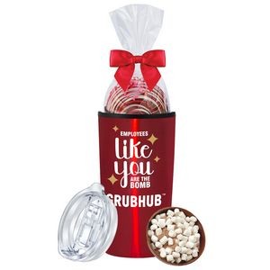 Promo Revolution - 20 Oz. Straight Tumbler w/Plastic Liner Gift Set w/Valentines Hot Chocolate Bomb