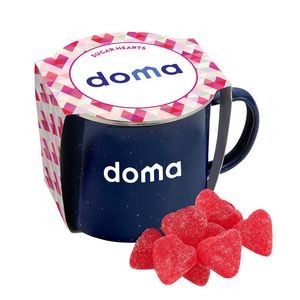 Promo Revolution - 16 Oz. Specked Camping Mug Gift Set w/Valentine's Day Sugar Dusted Jelly Hearts