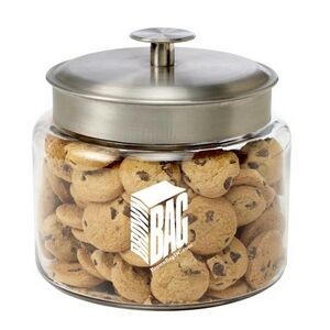Glass Cookie Jar - Mini Chocolate Chip Cookies (64 Oz.)