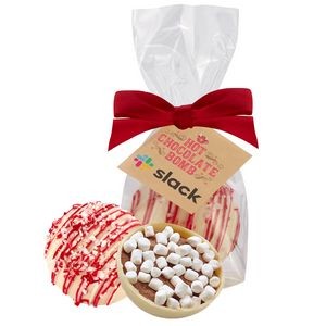 Hot Chocolate Bomb Mug Stuffer - Deluxe Flavor - White Chocolate Peppermint