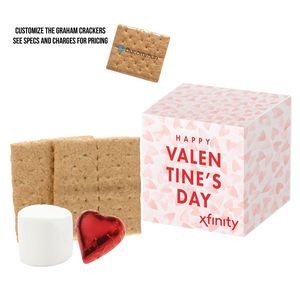Valentine's Day S'mores Kit Favor Box - Single Serving