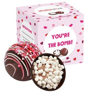 Valentine's Day Hot Chocolate Bomb Gift Box - Classic Dark Chocolate