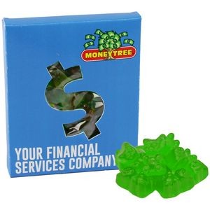 Dollar Sign Window Box with Green Gummy Bears
