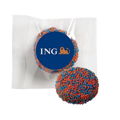 Chocolate Covered Oreo® - Corporate Color Nonpareil Sprinkles