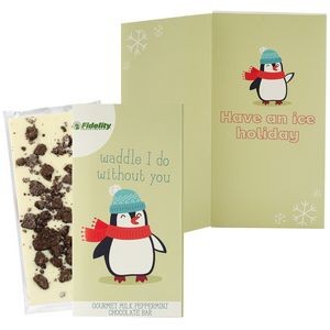 3.5 Oz. Belgian Chocolate Greeting Card Box (Waddle I do Without You) - Milk & Cookies Bar