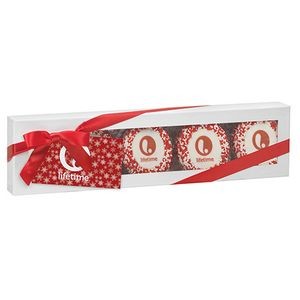 Luxury Chocolate Covered Oreo® Gift Box w/ Custom Oreo® - Corporate Color Nonpareil Sprinkles (5 pk)