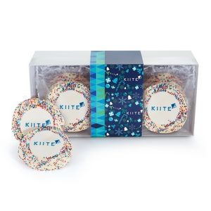 Custom Sugar Cookie w/ Rainbow Sprinkles in Gift Box (12)