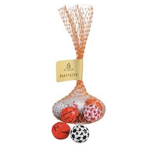 Chocolate Sport Balls in Mesh Bag (5 pcs.)