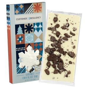 3.5 Oz. Belgian Chocolate in Snowflake Window Box - Milk & Cookies Bar