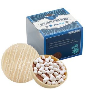 Hot Chocolate Bomb Gift Box w/ Sleeve - Deluxe Flavor - White Chocolate Crystal