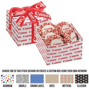 Gala Gift Box w/ 5 Chocolate Covered Custom Oreo® Cookies w/ Corporate Color Nonpareils (Large)