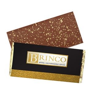 Foil Wrapped Belgian Chocolate Bar w/ 23K Gold Flake Topping