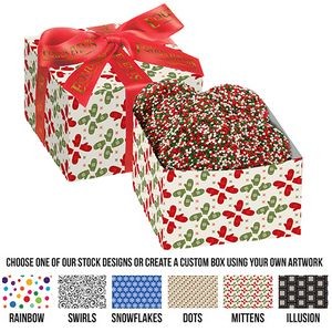 Gala Gift Box w/ 5 Chocolate Covered Oreo® Cookies w/ Holiday Nonpareils (Large)